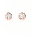 JVD Gorgeous bronze stud earrings with zircons SVLE1517XH2RO