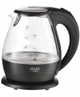 Adler AD 1224 elektrinis virdulys 1,5 L 2000 W Juoda, Permatomas