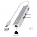 LevelOne Gigabit USB-C Network Adapter with USB Hub
