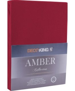 Sheet DecoKing Amber Bordeaux, 220x200 cm, with elastic