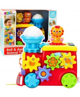 Lean Toys musical interactive locomotive for toddlers Gears Colorful