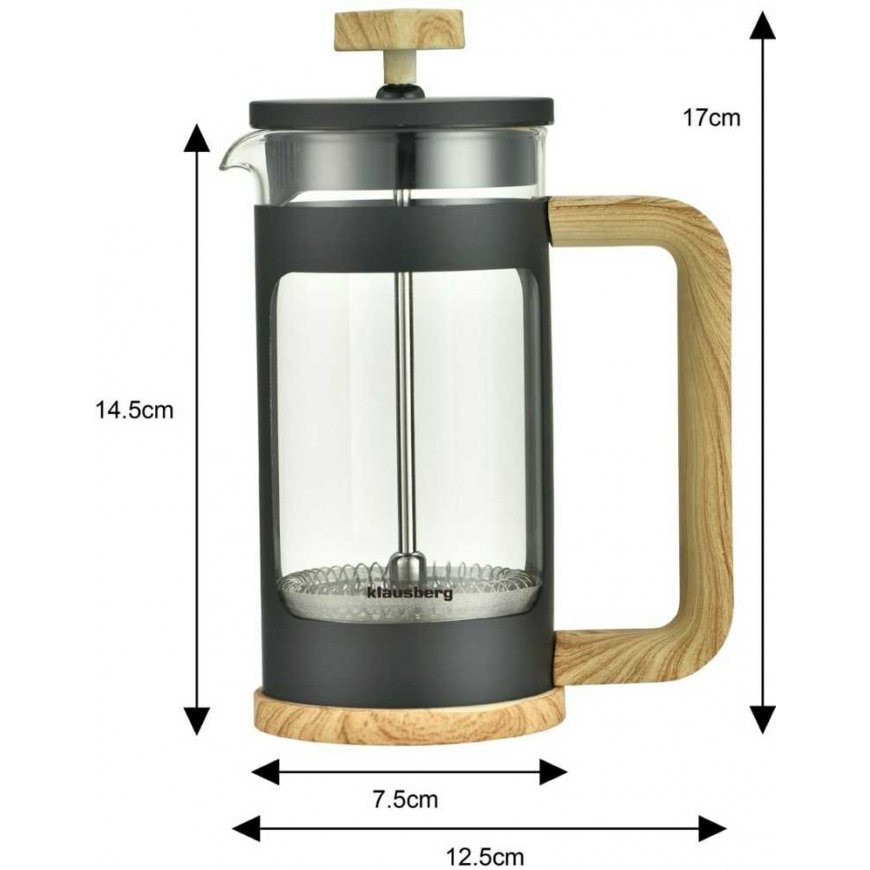KAHVIN/TEEN keitin 0,35L RANSKAPRESSI KLAUSBERG KB-7679 – 5