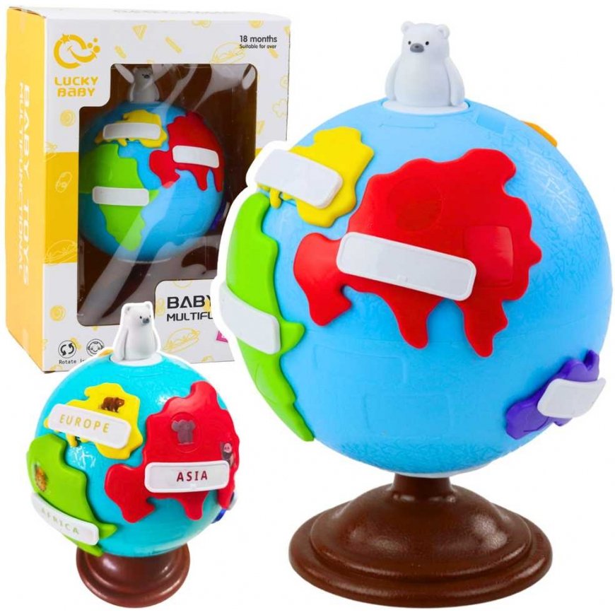 Lean Toys Lean Toys Interactive Educational Globe for Little Ones Continents Rotating – 2