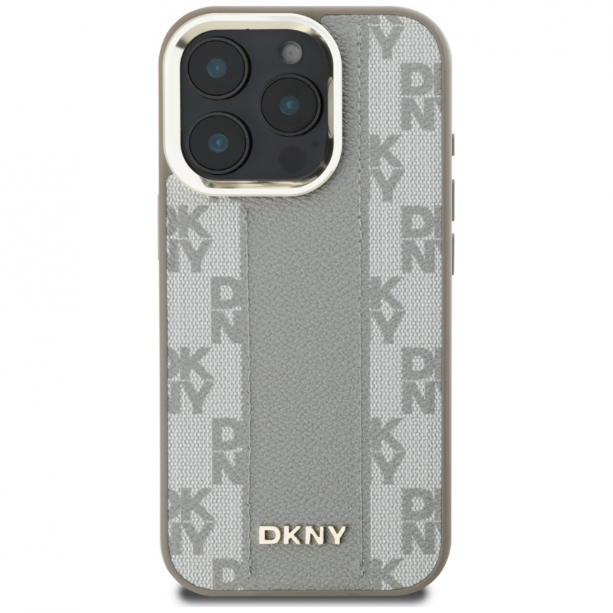 DKNY Checkered Pattern Magsafe iPhone 16 Pro Case - beige – 4