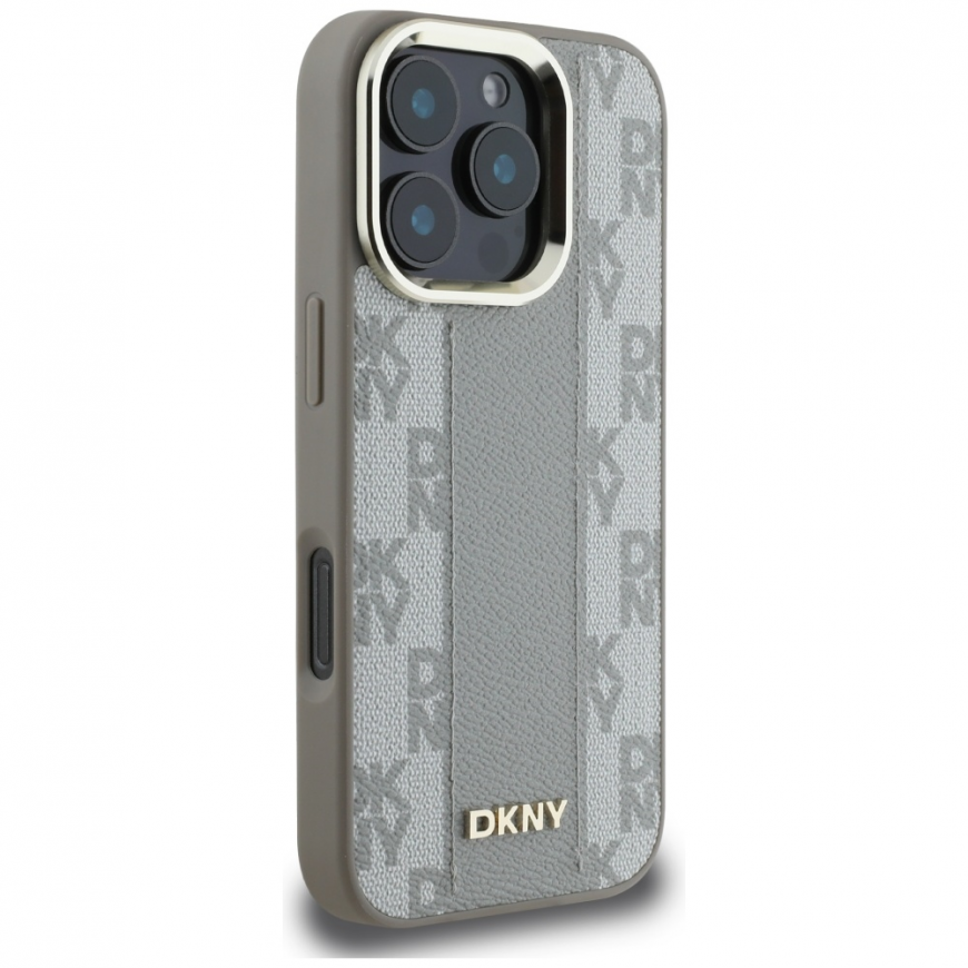 DKNY Checkered Pattern Magsafe iPhone 16 Pro Case - beige – 5