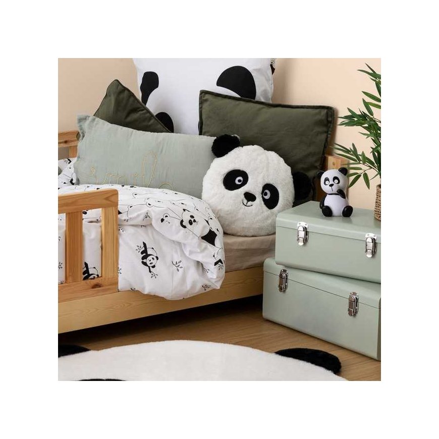 Round PANDA cushion with ears, Ø 27 cm – 3