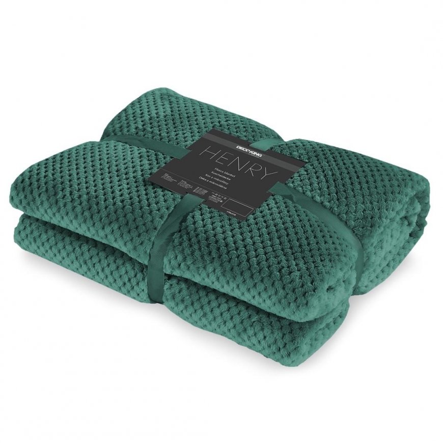 DecoKing Blanket HENRY BOTTLEGREEN 170X210
