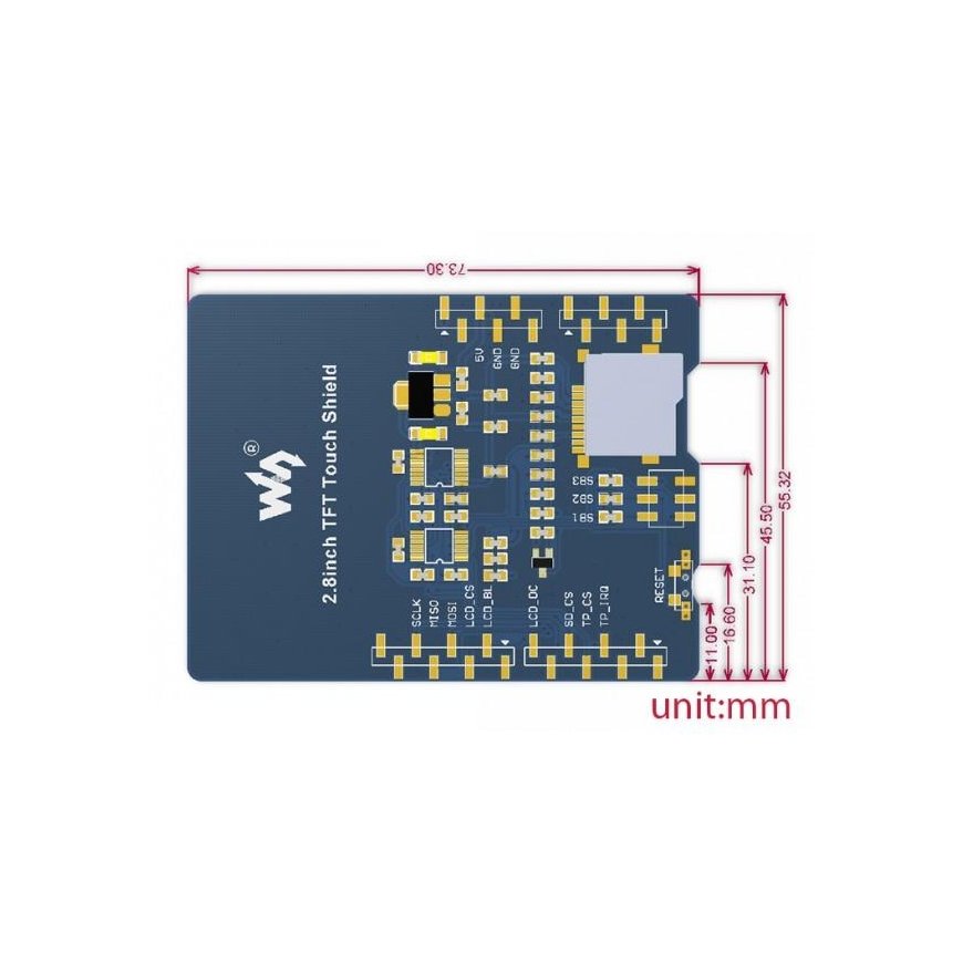 Arduino LCD Touch Screen Adapter 2.8 inch 320 x 240 – 2