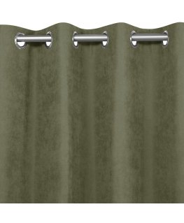 Homede Velvet verhot CHENILLE EYELETS S OLIVE 140x245