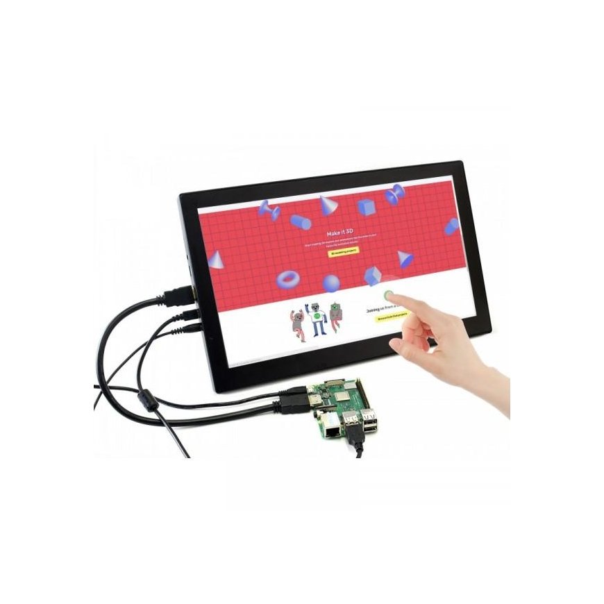 Waveshare-kosketusnäyttö Raspberry Pi -mikrotietokoneelle - LCD IPS 13.3 – 2