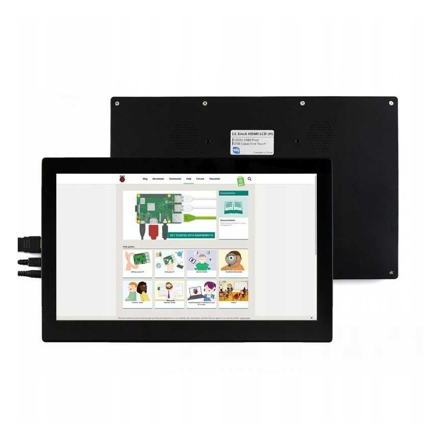 Waveshare-kosketusnäyttö Raspberry Pi -mikrotietokoneelle - LCD IPS 13.3 – 4