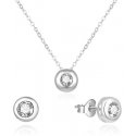 Beneto Gentle sidabrinis jewelry set with zircons AGSET191R (pakabukas, earrings) Beneto Gentle sidabrinis jewelry set with zircons AGSET191R (pakabukas, earrings)