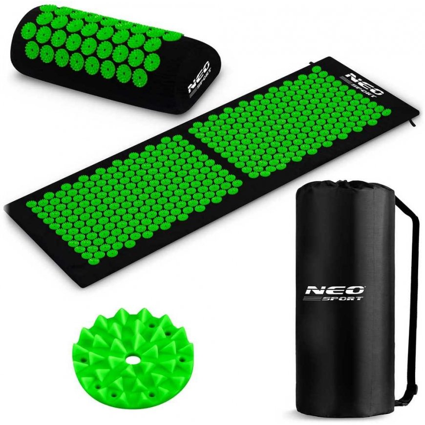 Dotted mat with spikes Neo-Sport NS-901 black and green