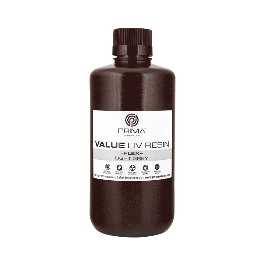 PrimaCreator Value Flex UV Resin - 1000 ml - Vaaleanharmaa – 2