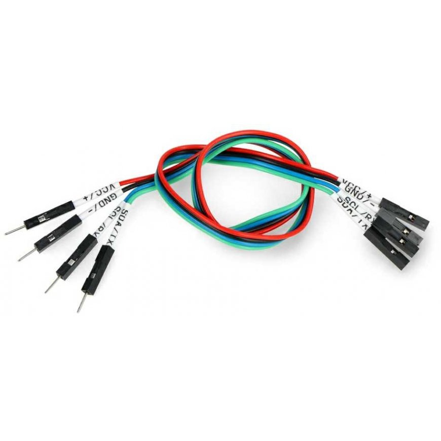 Gravity - I2C/UART jumpperijohtosarja - naaras-uros - 30cm - 5kpl - DFRobot FIT0916-MF – 3
