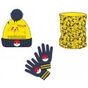 Nintendo Pokemon Pikachu snood, hattu ja hanskat setti Nintendo Pokemon Pikachu snood, hattu ja hanskat setti