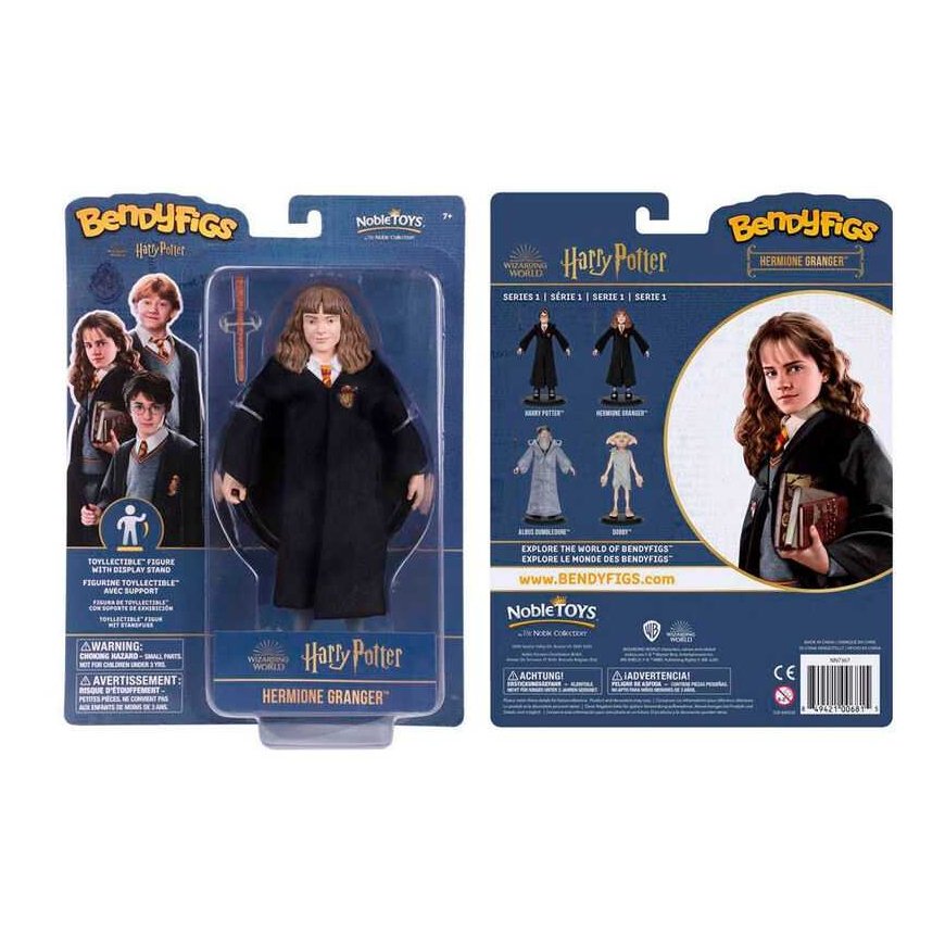 Noble Collection Lasgo Harry Potter Hermione Granger Bendyfig Figurine