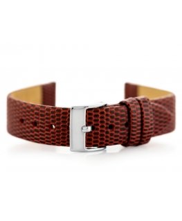 Pacific W107 leather watch strap - red/sr. 14 mm