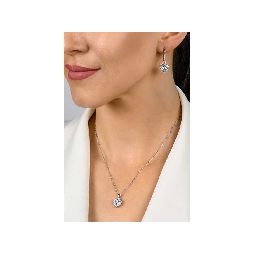 Brilio Silver Brilio Silver Charming Heart Jewelry Set SET195W (pendant, earrings) – 5