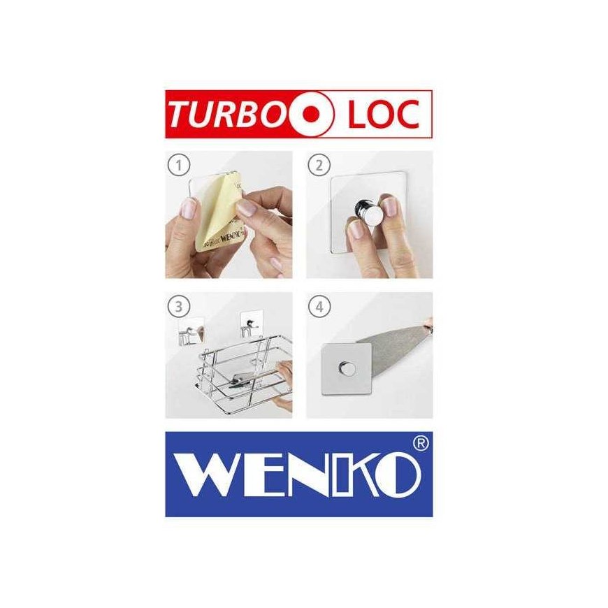 Toilet brush holder QUADRO, Turbo-Loc, WENKO – 5