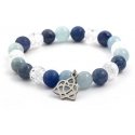Agato Bead bracelet made of aquamarine, aventurine and MINK40 / 17 crystal Agato Bead bracelet made of aquamarine, aventurine and MINK40 / 17 crystal