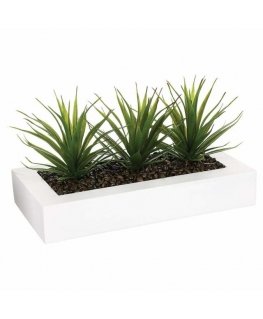 Aloe Flower pot with three aloe seedlings, decoration with artificial plants Atmosphera Créateur ...