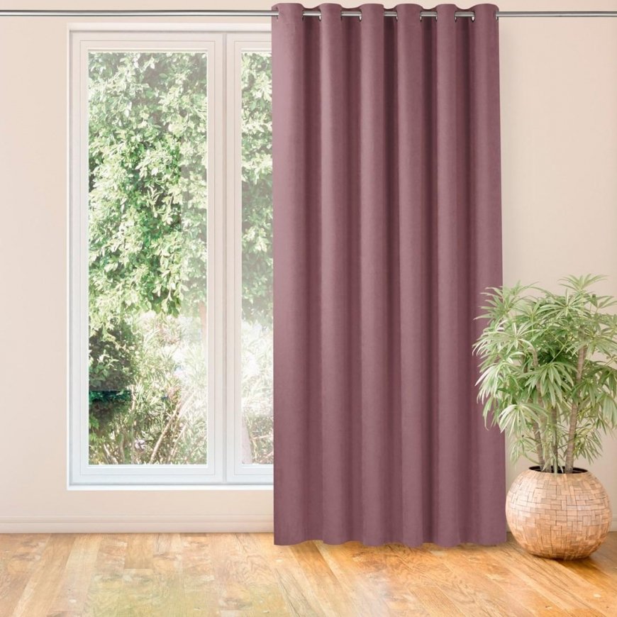 Homede Curtains CHENILLE EYELETS S LILAC 140x245 – 2