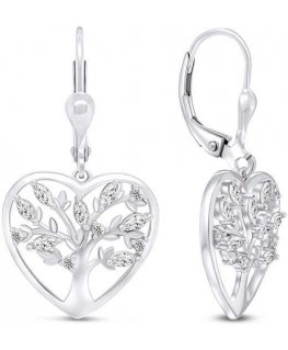 Brilio Silver Brilio Silver Suositut hopeiset korvakorut Tree of Life EA312W