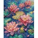 LetiStitch luca S Cross stitch kit Water lily 23x29cm SLETIL9910 LetiStitch luca S Cross stitch kit Water lily 23x29cm SLETIL9910