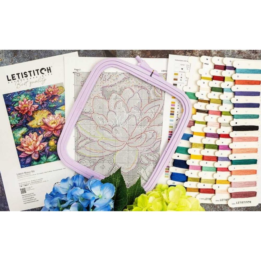LetiStitch luca S Cross stitch kit Water lily 23x29cm SLETIL9910 – 5