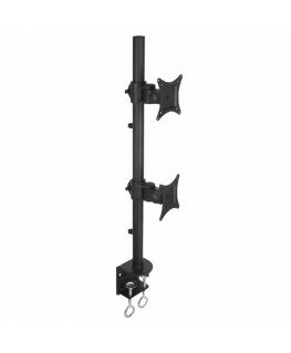 Techly ICA-LCD-350-D подставка / крепление для мониторов 68,6 cm (27") Стол Черный
