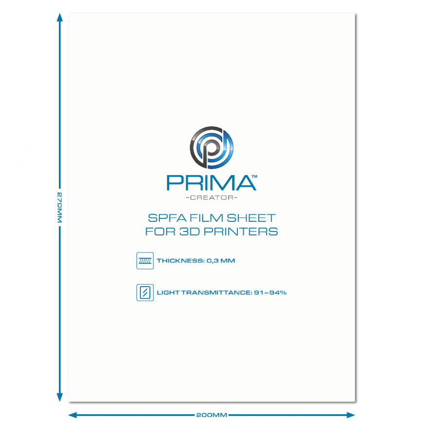 PrimaCreator SPFA plėvelė 3D spausdintuvams - 200x270mm – 2
