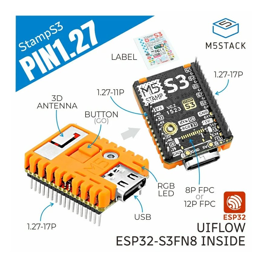 M5Stack S007-PIN127 development board accessory Stacking header Yellow – 2