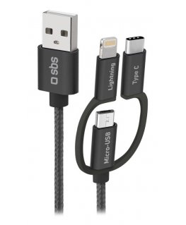 SBS TECABLEUSBIP531BW USB кабель USB 2.0 1,2 m USB A Micro-USB A Черный