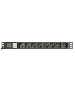 Gembird EG-PDU-014-C14 блок распределения питания 8 розетка(и) 1U Черный