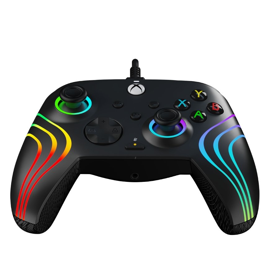 PDP Afterglow Wave Juoda USB Žaidimų pultelis PC, Xbox One, Xbox Series S, Xbox Series X – 4