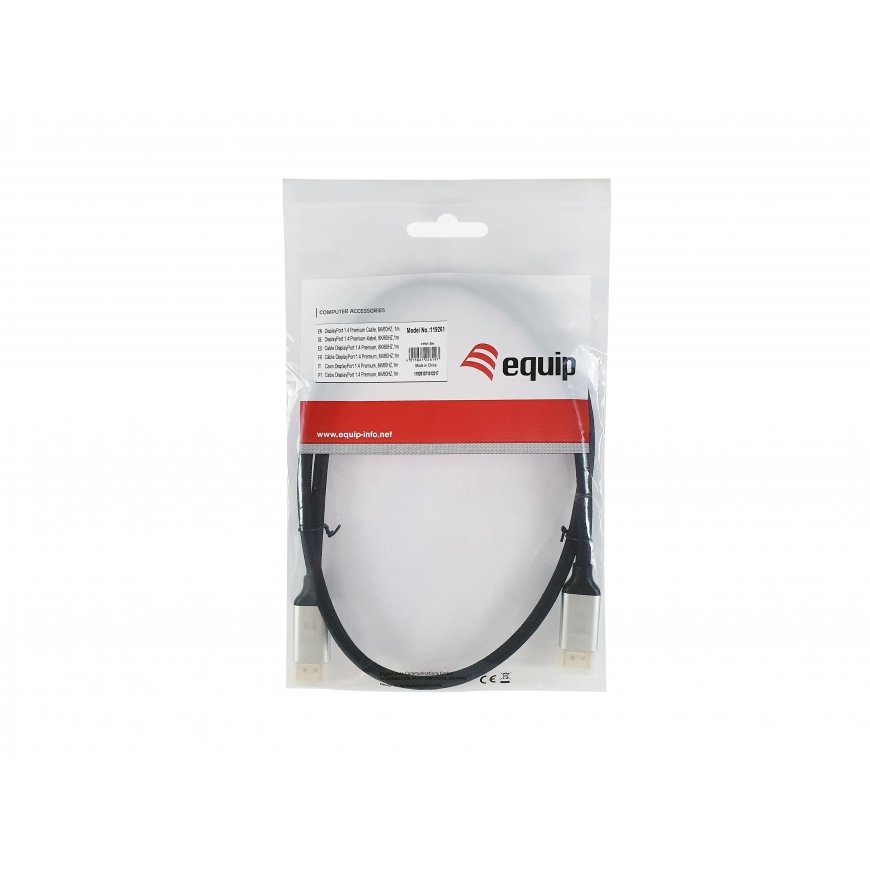 Equip 119261 DisplayPort kabelis 1 m Alumīnijs, Melns – 3