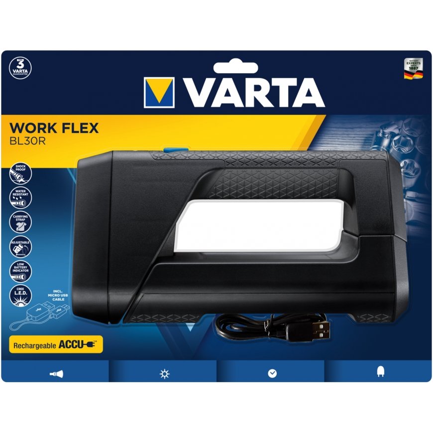 Varta Work Flex Juoda Rankinis žibintuvėlis LED – 2