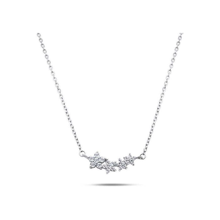 Brilio Silver Brilio Silver Gentle silver pendant with flowers NCL02W