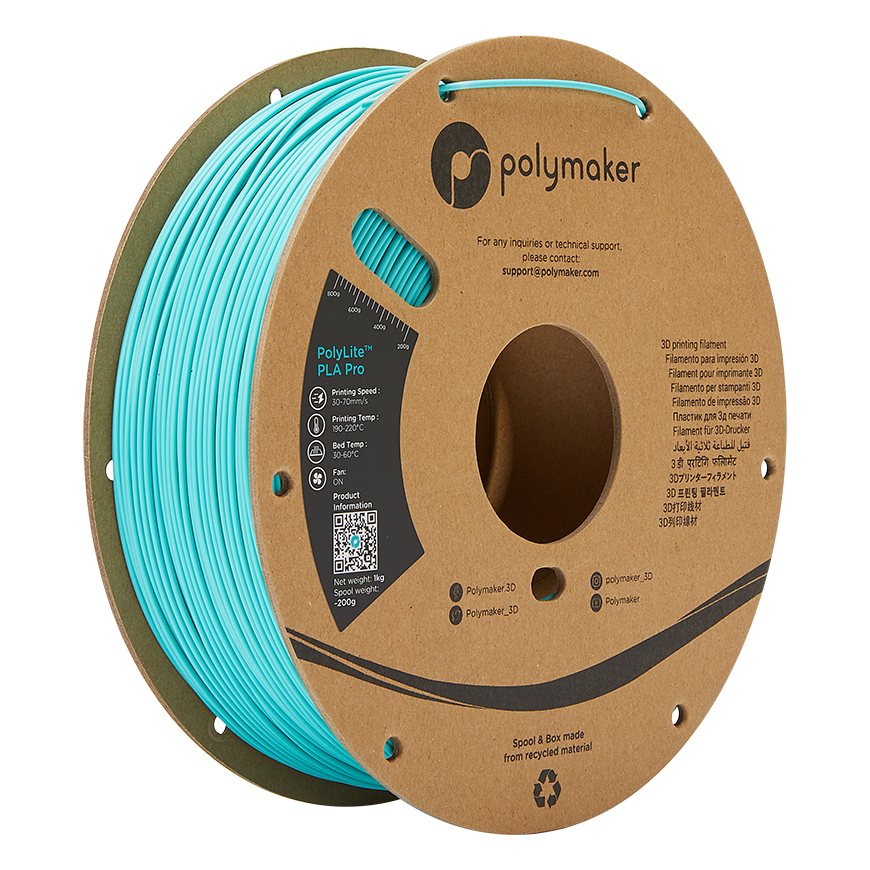 Polymaker PolyLite PLA PRO - 1kg - 1.75mm - Teal