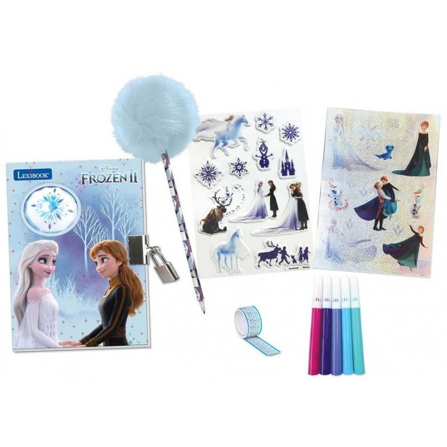 Lexibook - Frozen Electronic Secret Diary valolla ja tarvikkeilla (tarrat, kynä, värikynä) (SD30FZ) – 4
