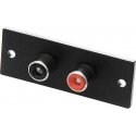 Puhalla levyssä oleva RCAx2-liitin Puhalla levyssä oleva RCAx2-liitin