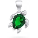 Brilio Silver Brilio Silver Leikkisä hopeakorusetti zirkoneilla Turtle SET233WG (korvakorut, riipus)