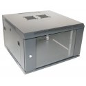 XtendLan 19" wall cabinet 6U 600x600, load capacity 60 kg, glass doors, welded, black XtendLan 19" wall cabinet 6U 600x600, load capacity 60 kg, glass doors, welded, black