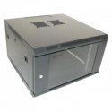 XtendLan 19" wall cabinet 6U 600x600, load capacity 60 kg, glass doors, welded, black XtendLan 19" wall cabinet 6U 600x600, load capacity 60 kg, glass doors, welded, black