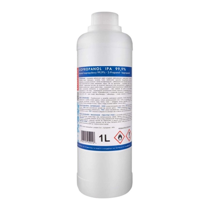 Isopropyl alcohol Isopropanol IPA I-MAX 99.9% 1L