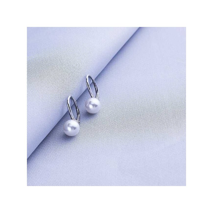 Silvego Silver korvakorut valkoisella Swarovski ® Crystals helmellä VSW018ELPS – 2