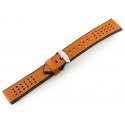 Pacific W80 brown/black 20mm leather watch strap Pacific W80 brown/black 20mm leather watch strap