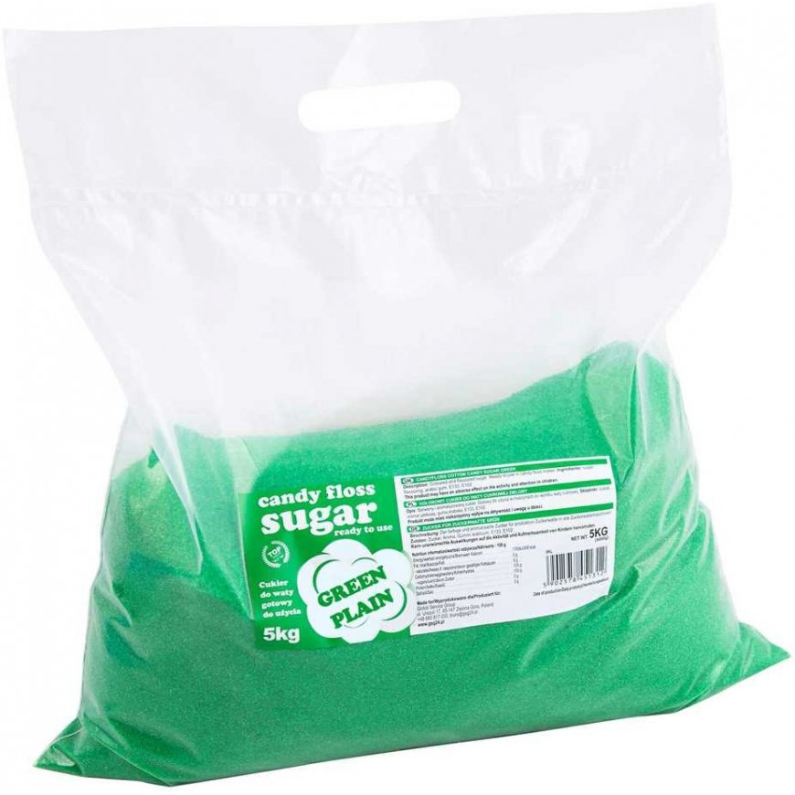 Gsg24 Colored cotton candy, green, natural flavor, 5kg