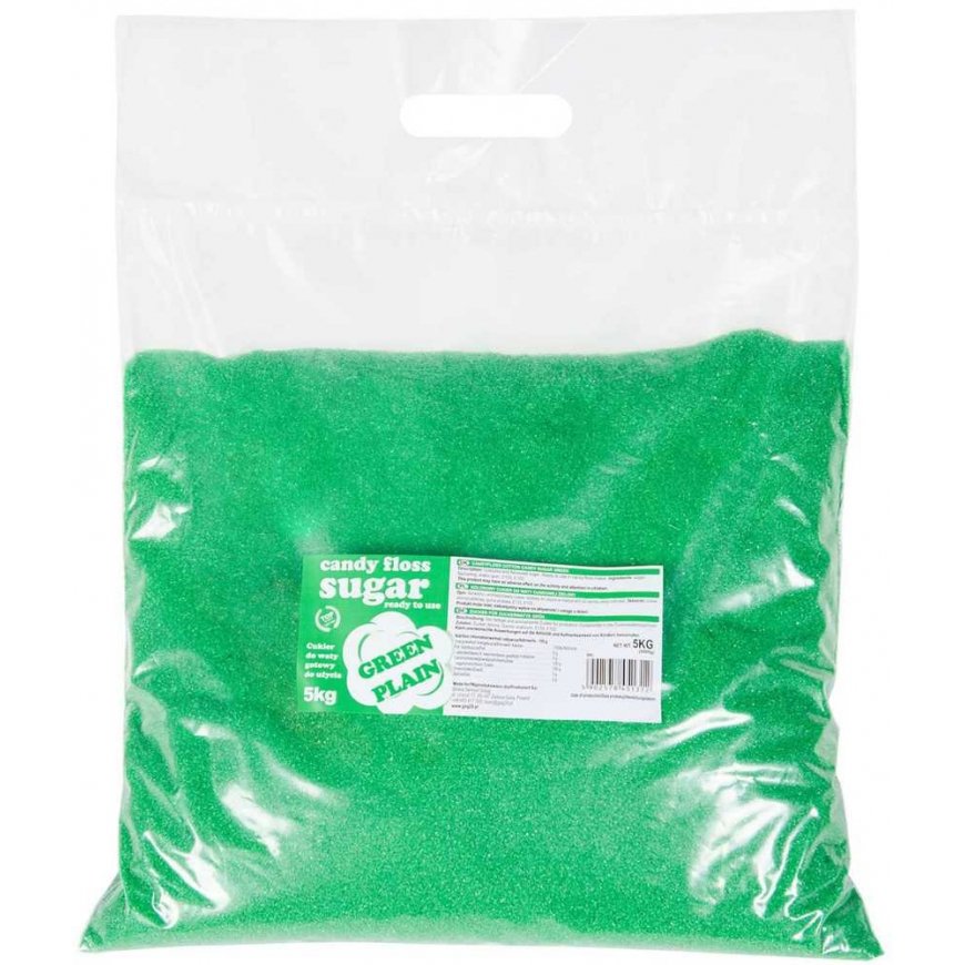 Gsg24 Colored cotton candy, green, natural flavor, 5kg – 2